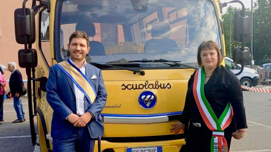 Nuovo scuolabus elettrico a Quarona